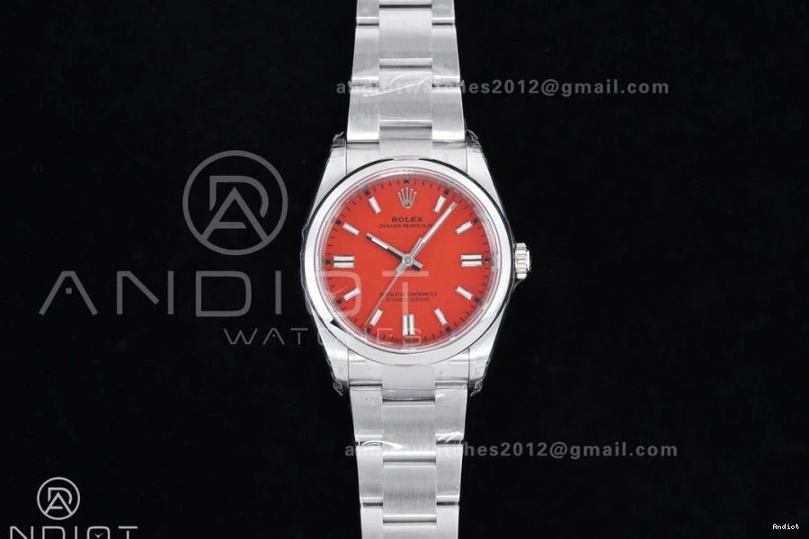 36mm Best VSF 126000 1:1 DD3230 V2 Dial Perpetual 904L Edition Red Steel Oyster 0409